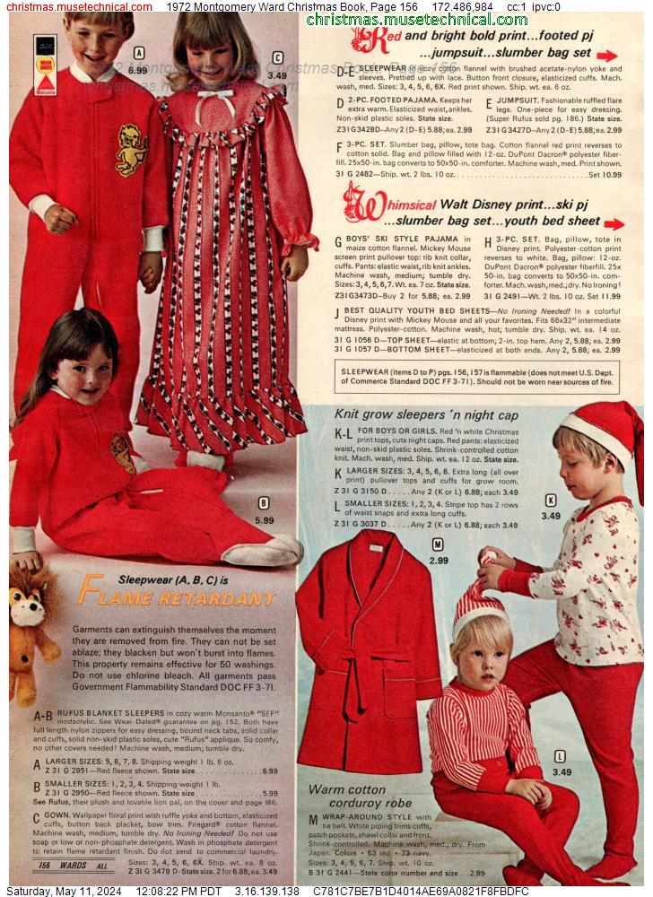 1972 Montgomery Ward Christmas Book, Page 156