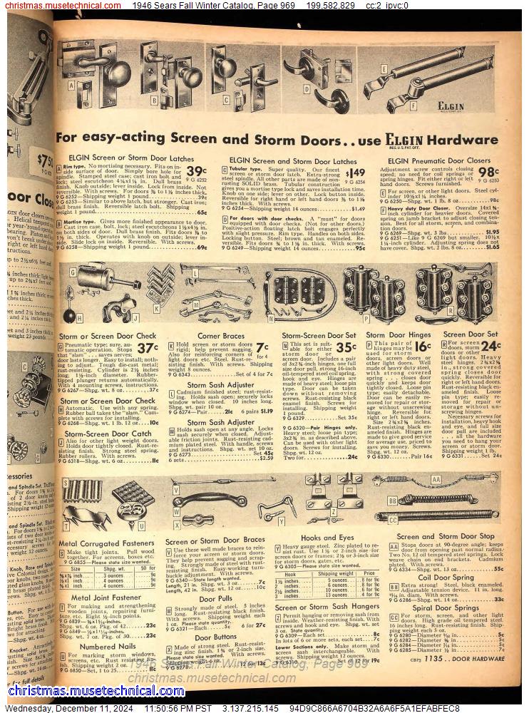 1946 Sears Fall Winter Catalog, Page 969