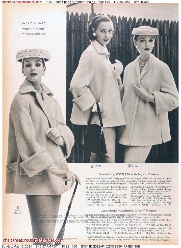 1957 Sears Spring Summer Catalog, Page 118