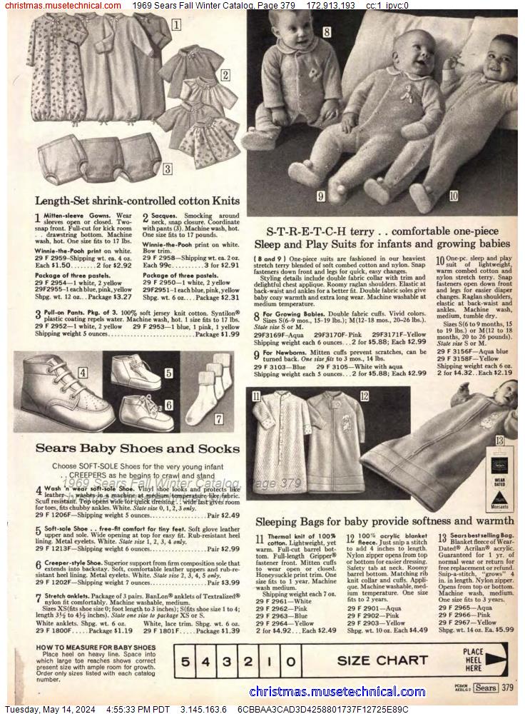 1969 Sears Fall Winter Catalog, Page 379