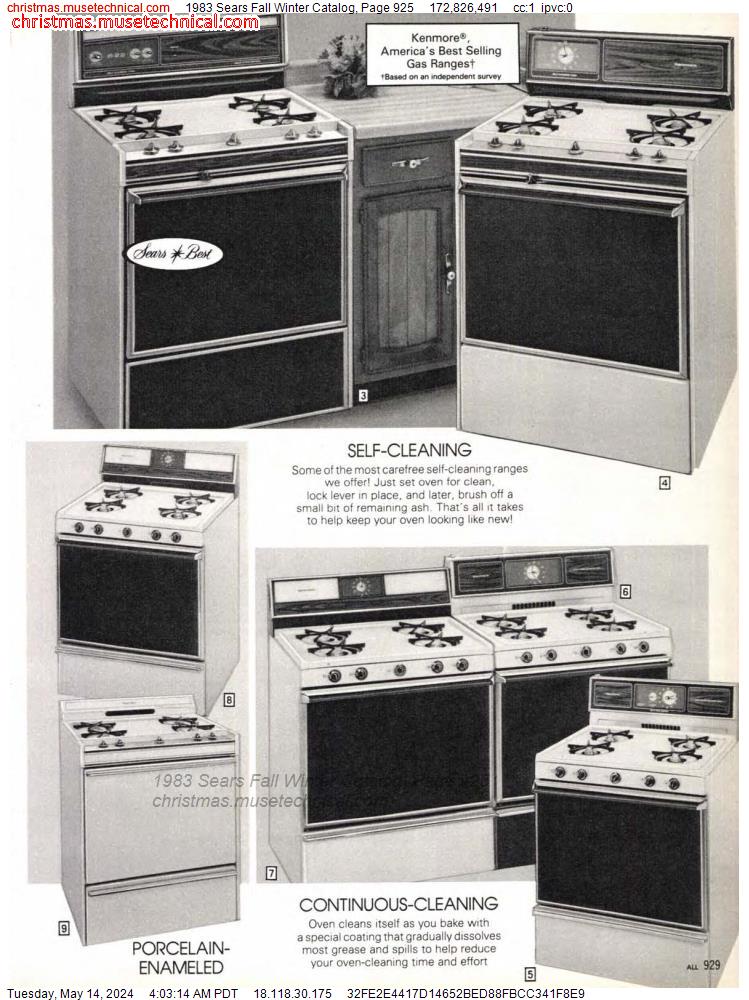 1983 Sears Fall Winter Catalog, Page 925