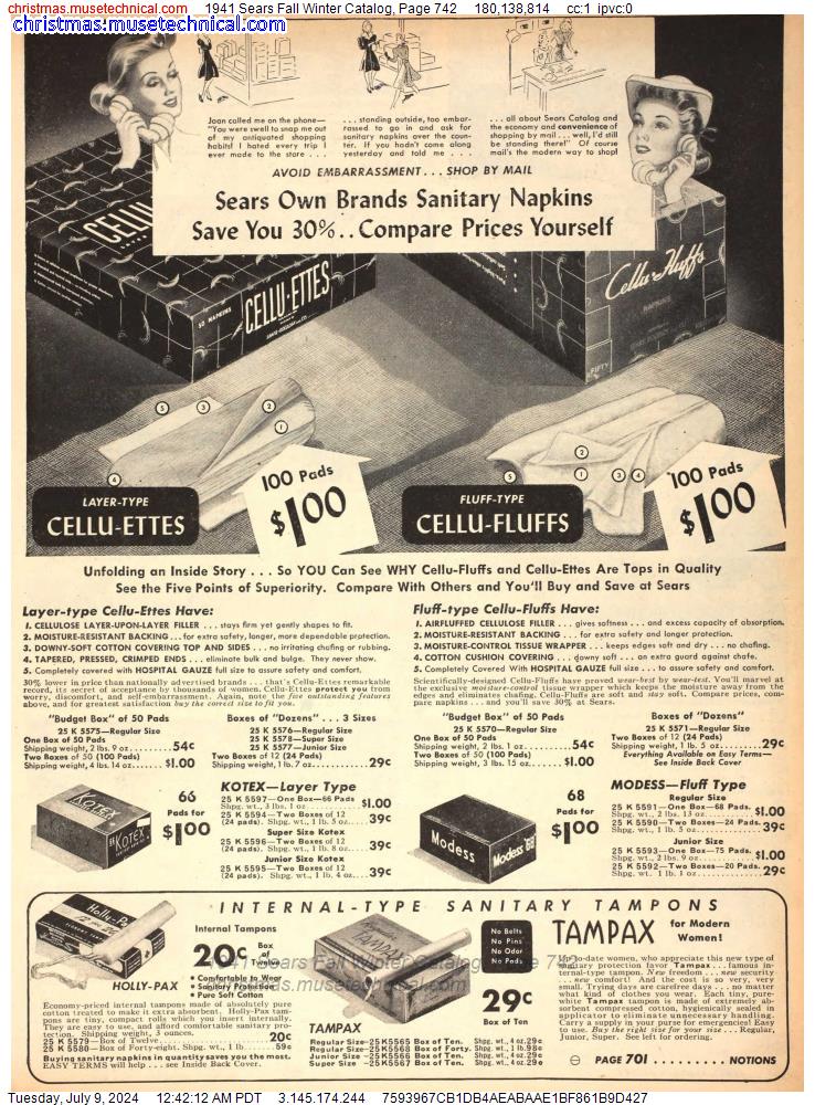 1941 Sears Fall Winter Catalog, Page 742