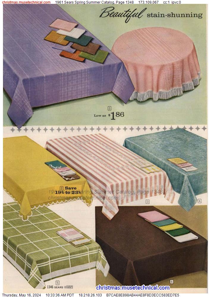 1961 Sears Spring Summer Catalog, Page 1348