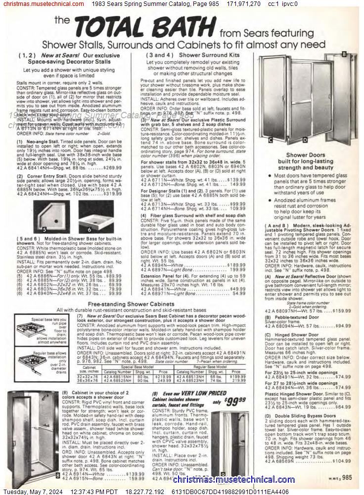 1983 Sears Spring Summer Catalog, Page 985