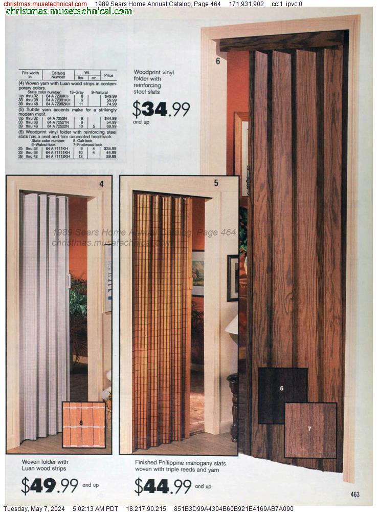 1989 Sears Home Annual Catalog, Page 464