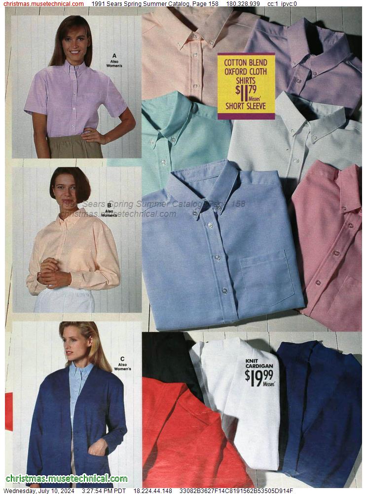 1991 Sears Spring Summer Catalog, Page 158