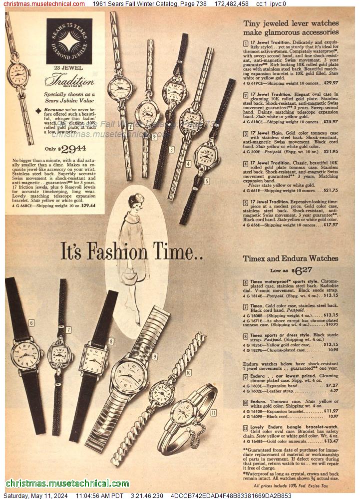 1961 Sears Fall Winter Catalog, Page 738