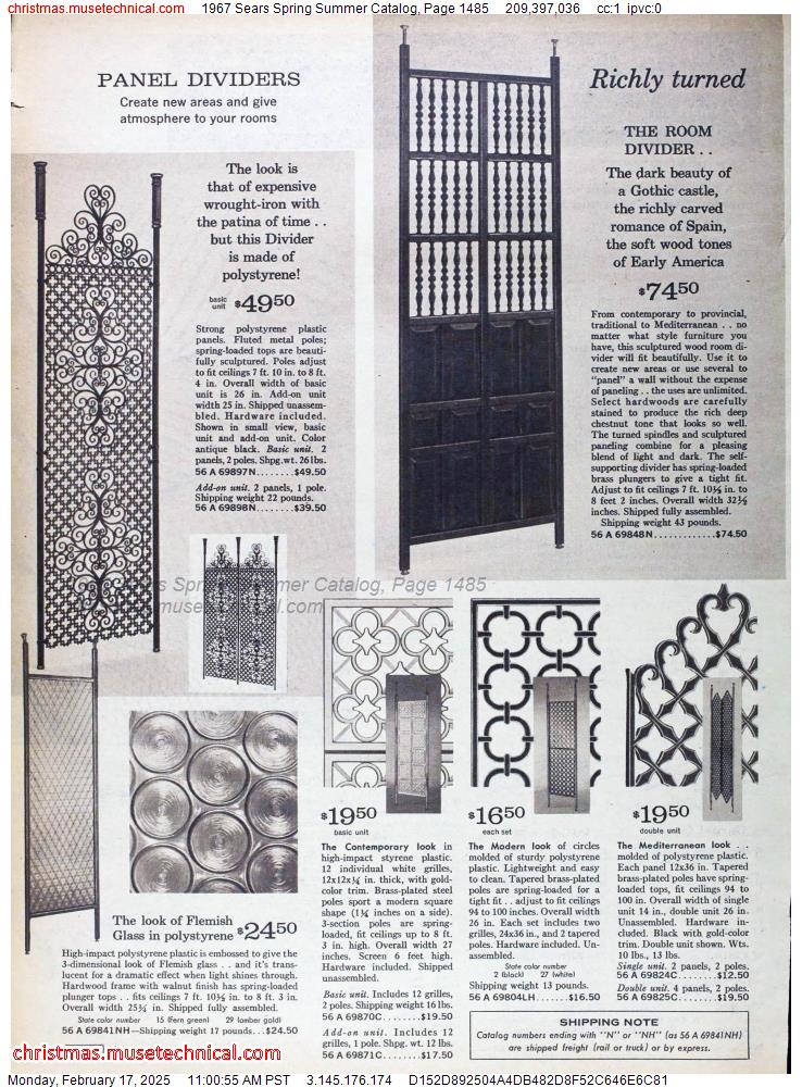 1967 Sears Spring Summer Catalog, Page 1485