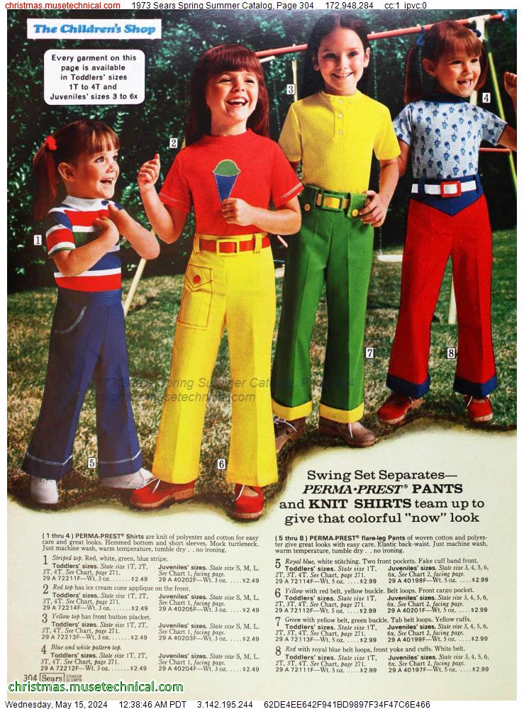 1973 Sears Spring Summer Catalog, Page 304