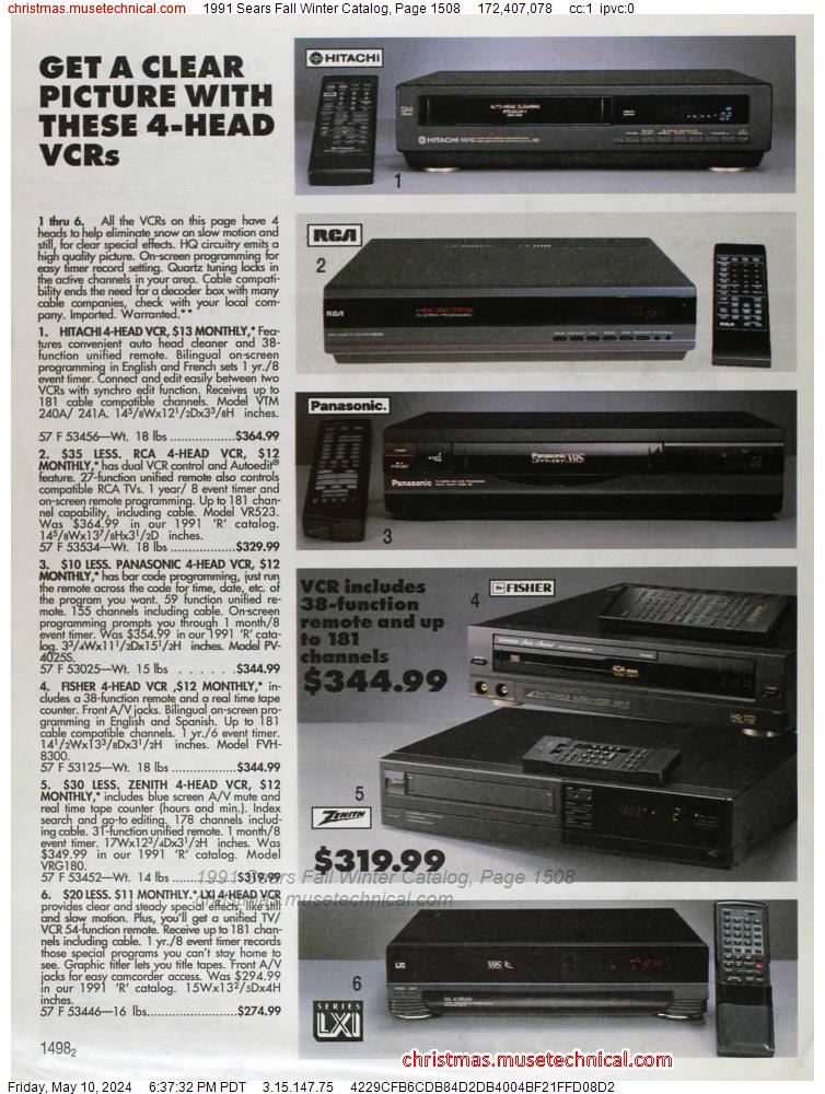 1991 Sears Fall Winter Catalog, Page 1508