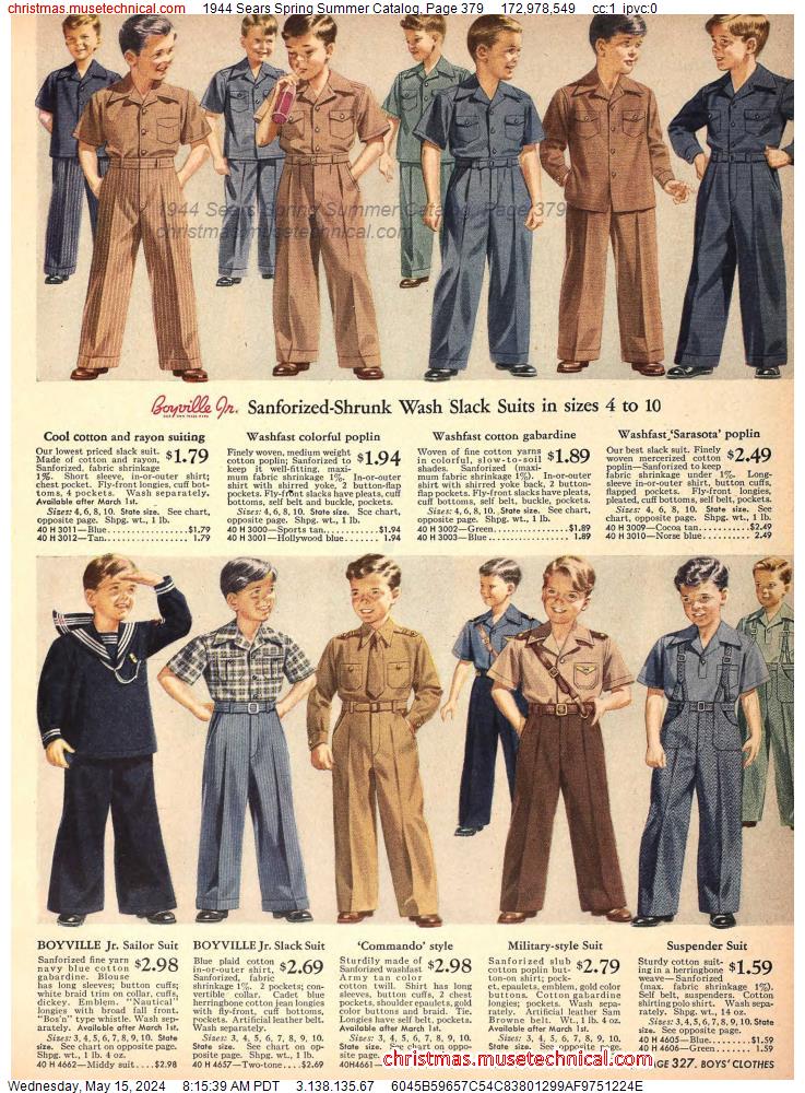 1944 Sears Spring Summer Catalog, Page 379