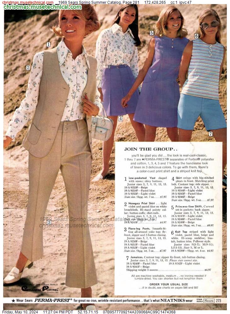 1969 Sears Spring Summer Catalog, Page 281
