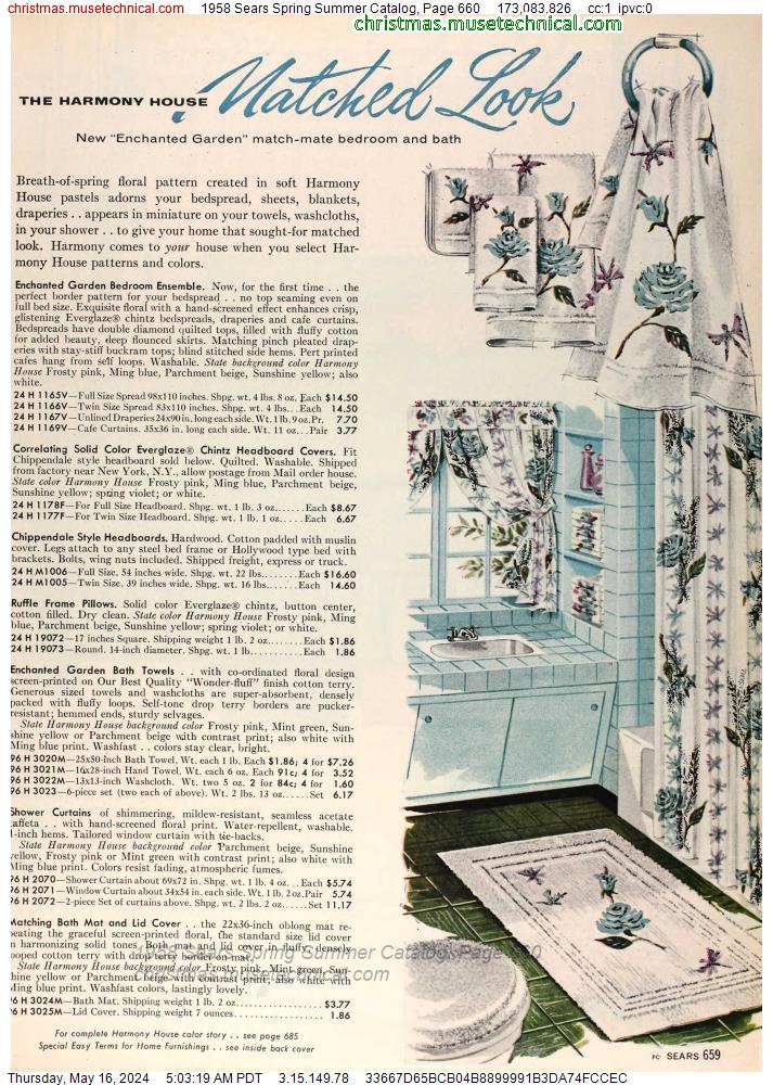 1958 Sears Spring Summer Catalog, Page 660