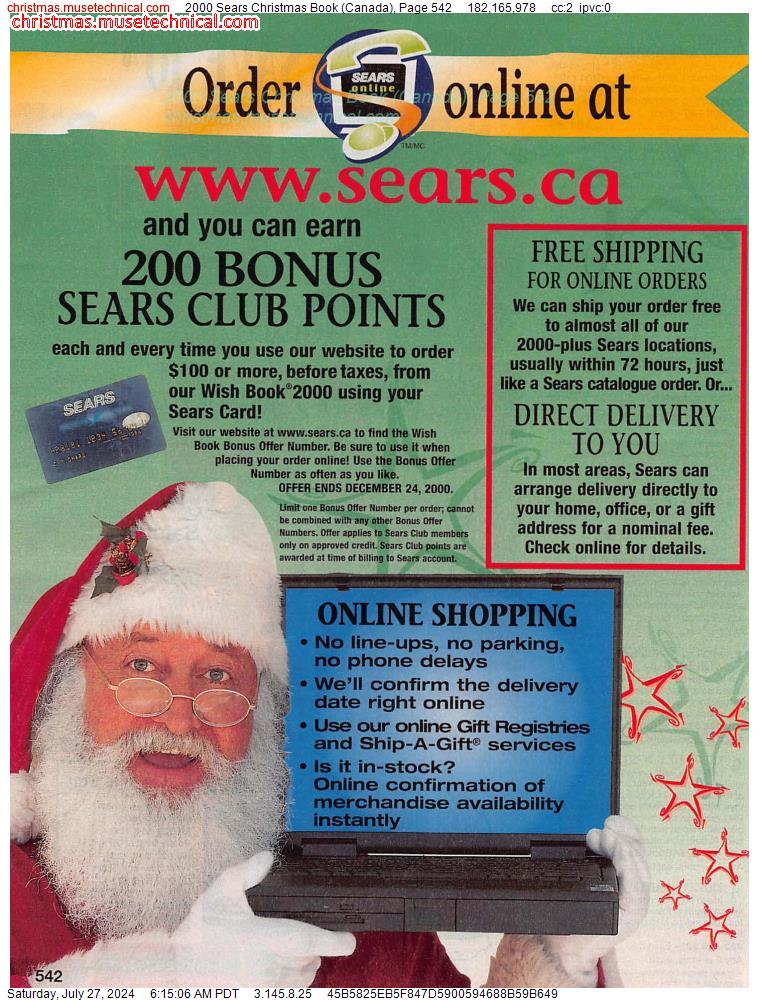 2000 Sears Christmas Book (Canada), Page 542