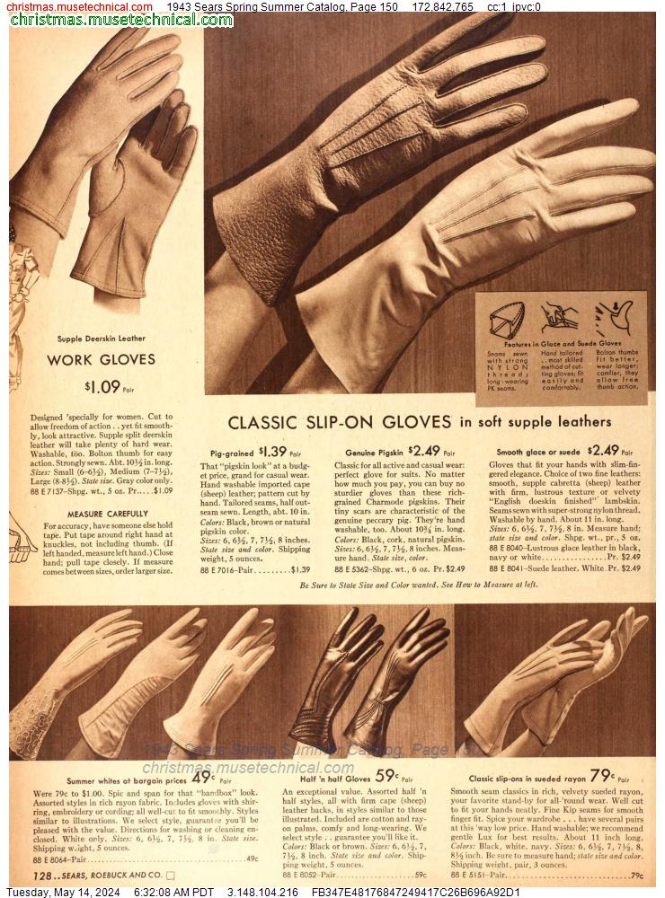 1943 Sears Spring Summer Catalog, Page 150