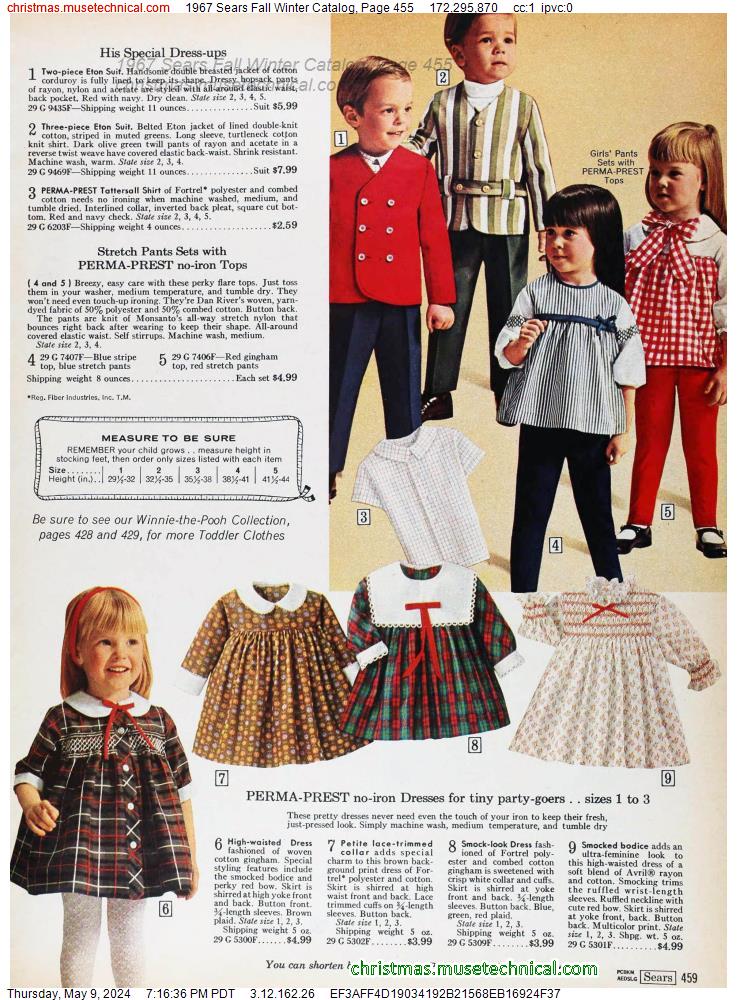 1967 Sears Fall Winter Catalog, Page 455