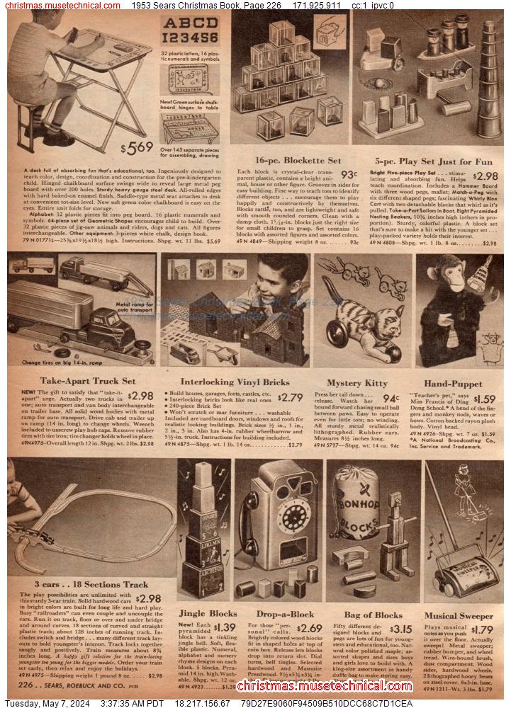 1953 Sears Christmas Book, Page 226