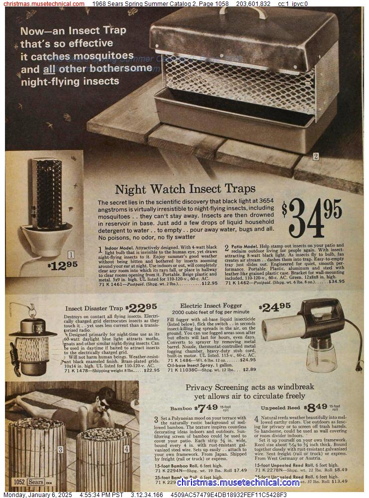 1968 Sears Spring Summer Catalog 2, Page 1058