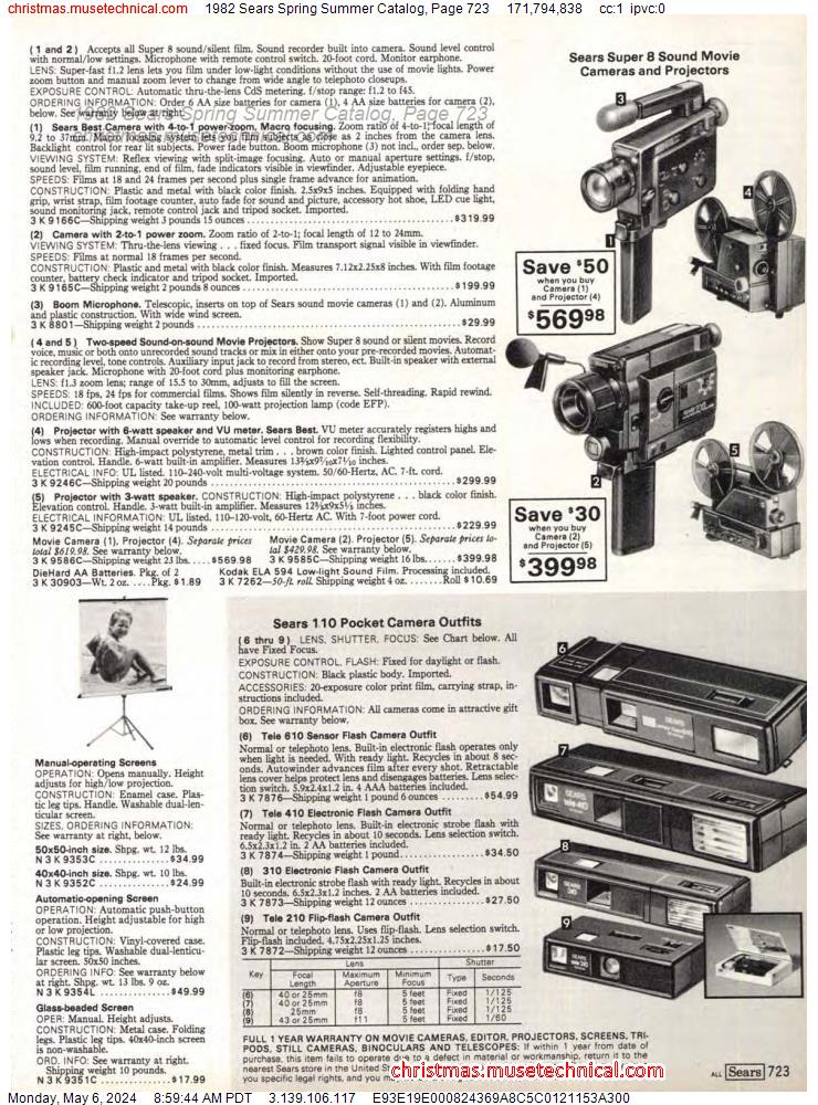 1982 Sears Spring Summer Catalog, Page 723