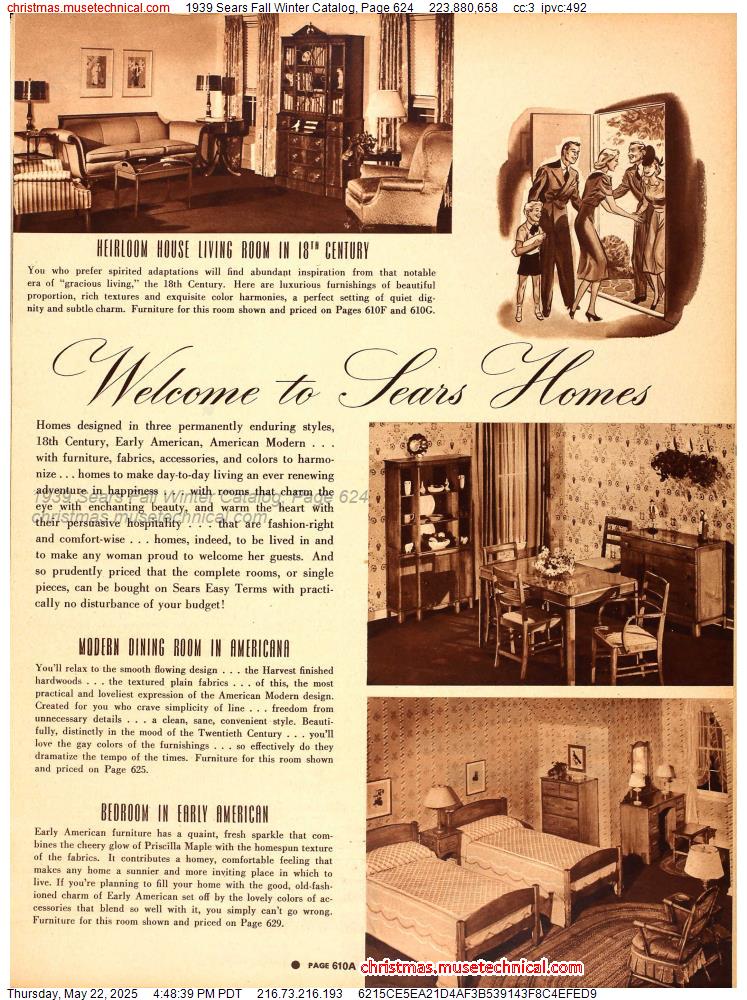 1939 Sears Fall Winter Catalog, Page 624