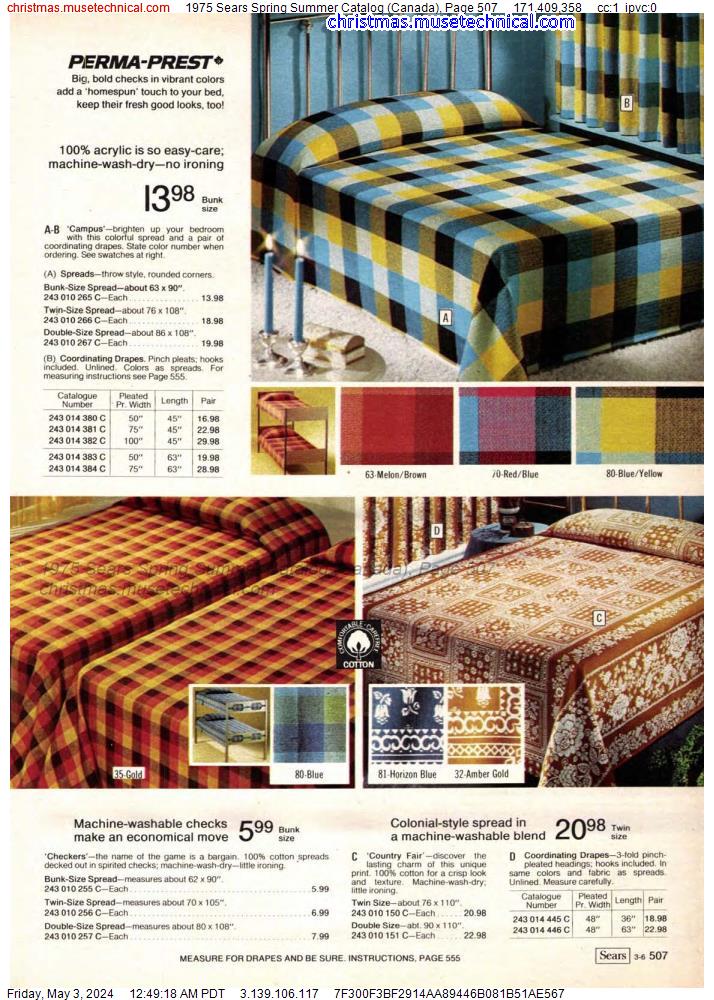 1975 Sears Spring Summer Catalog (Canada), Page 507