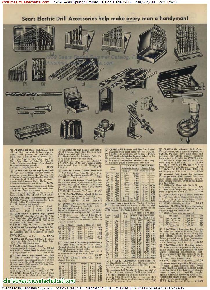 1959 Sears Spring Summer Catalog, Page 1266