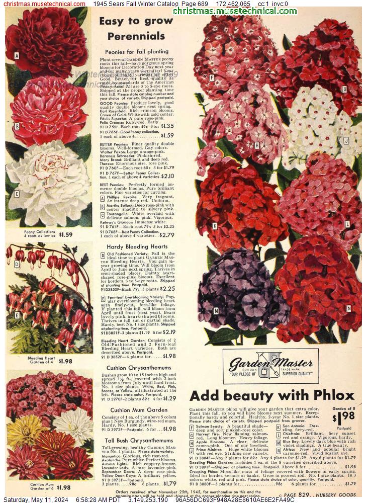 1945 Sears Fall Winter Catalog, Page 689