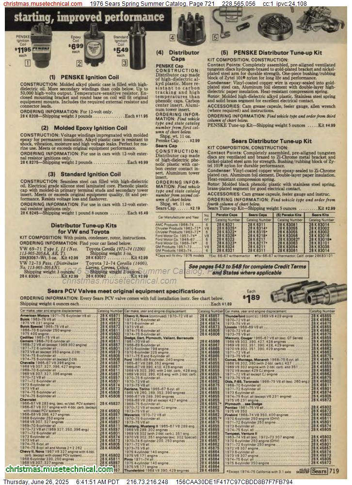 1976 Sears Spring Summer Catalog, Page 721