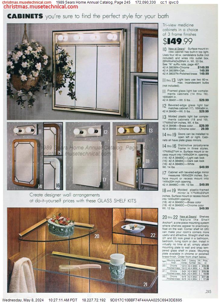 1989 Sears Home Annual Catalog, Page 245