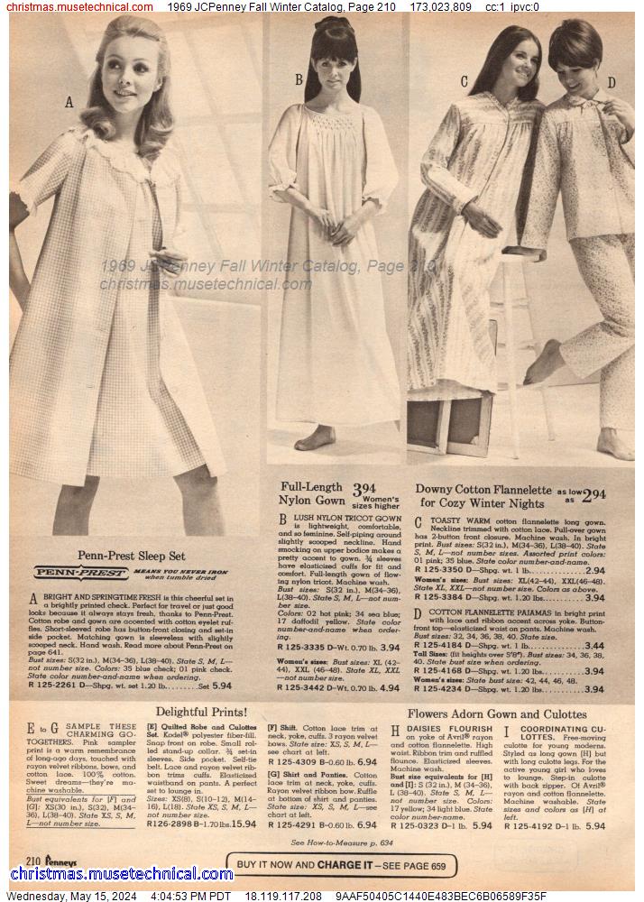 1969 JCPenney Fall Winter Catalog, Page 210