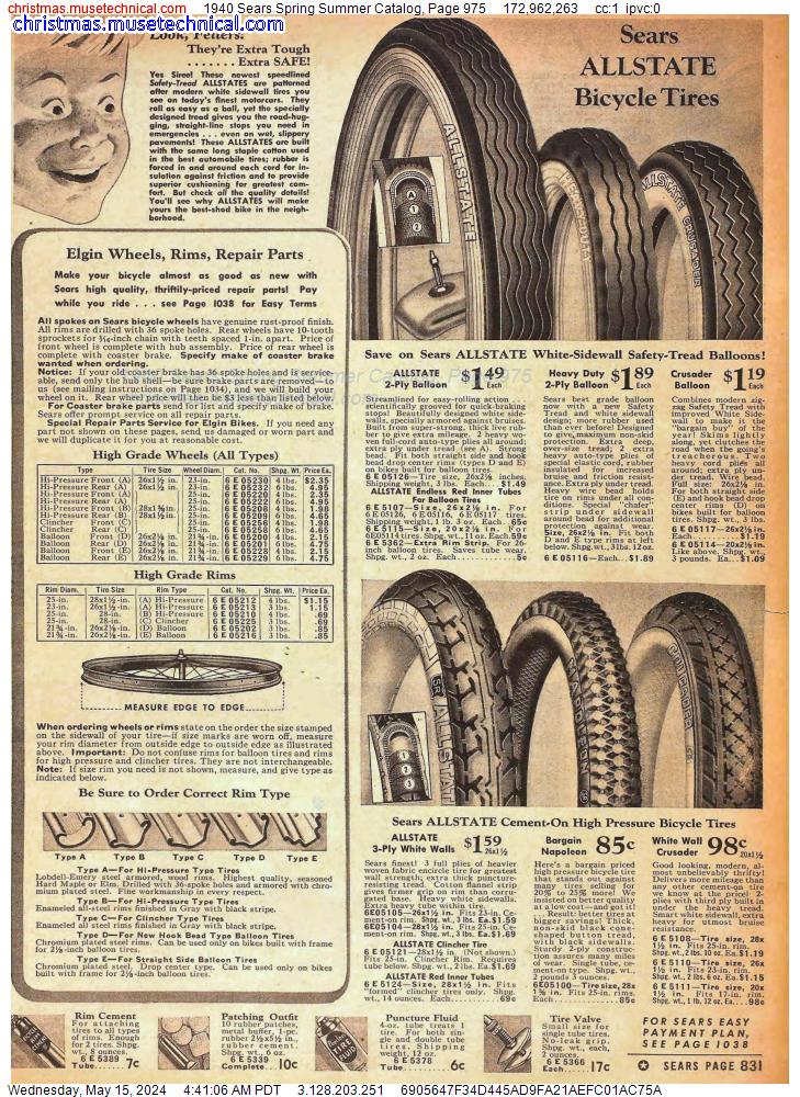 1940 Sears Spring Summer Catalog, Page 975
