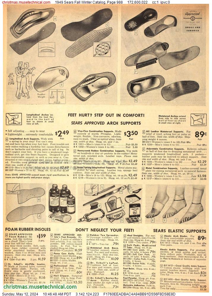 1949 Sears Fall Winter Catalog, Page 988
