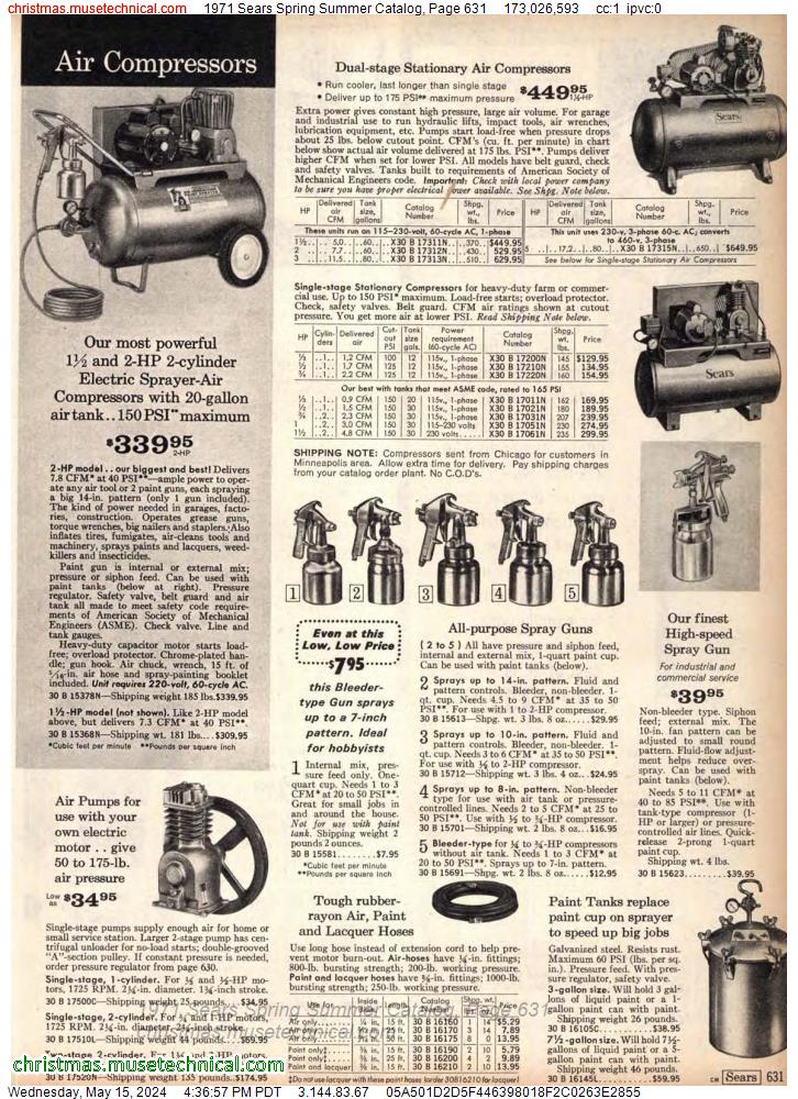 1971 Sears Spring Summer Catalog, Page 631