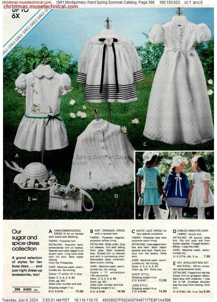 1981 Montgomery Ward Spring Summer Catalog, Page 398