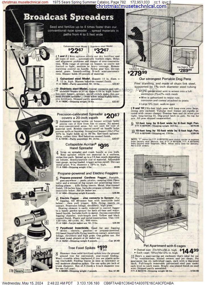 1975 Sears Spring Summer Catalog, Page 782