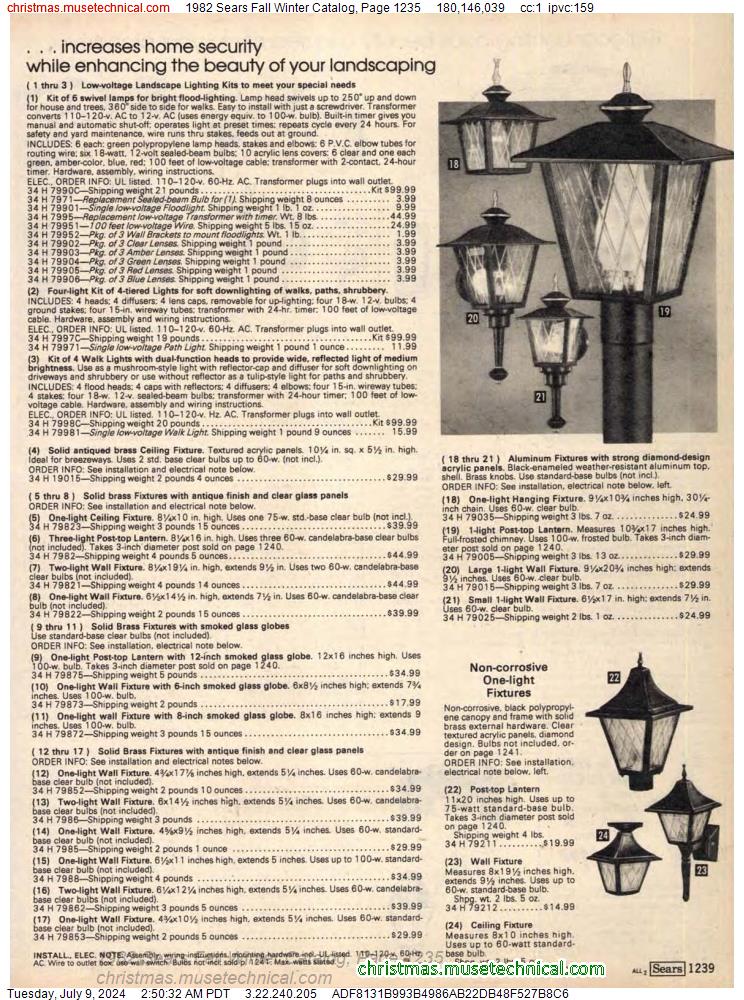 1982 Sears Fall Winter Catalog, Page 1235