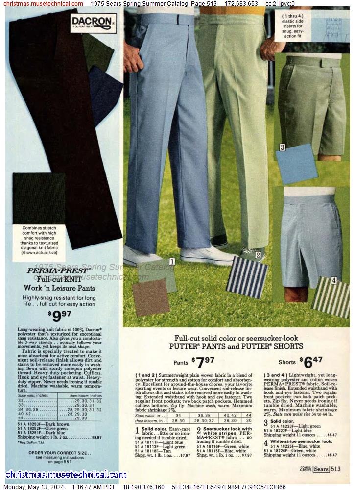 1975 Sears Spring Summer Catalog, Page 513