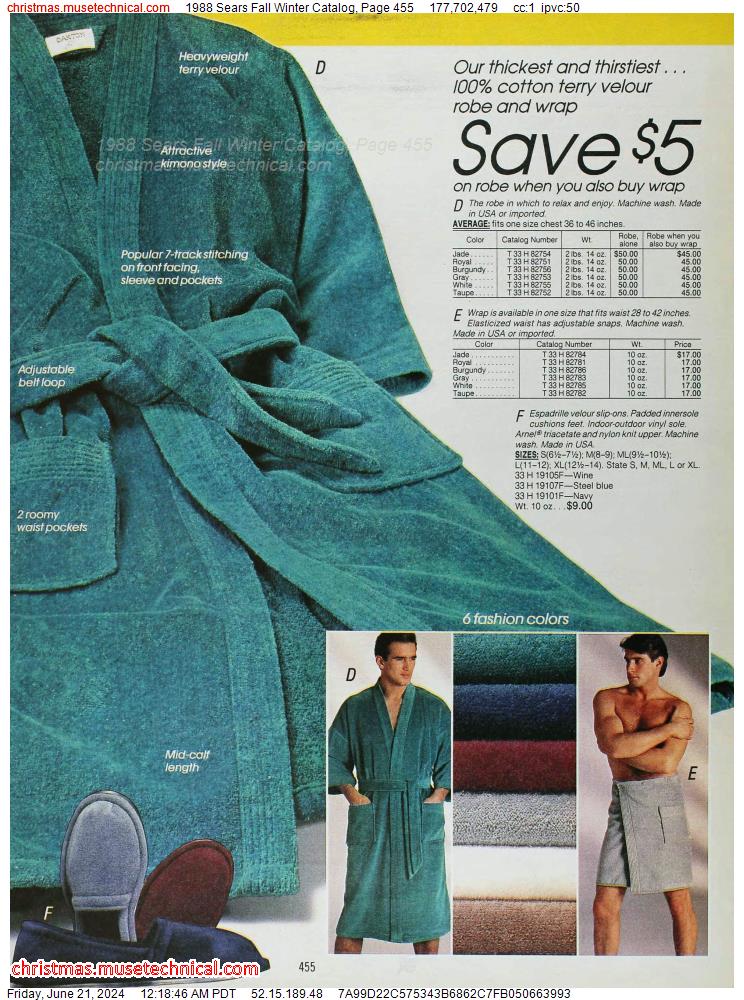 1988 Sears Fall Winter Catalog, Page 455