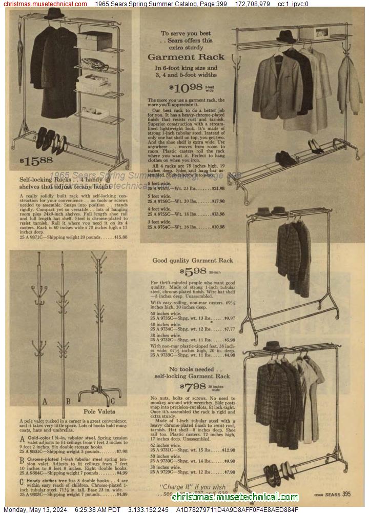 1965 Sears Spring Summer Catalog, Page 399