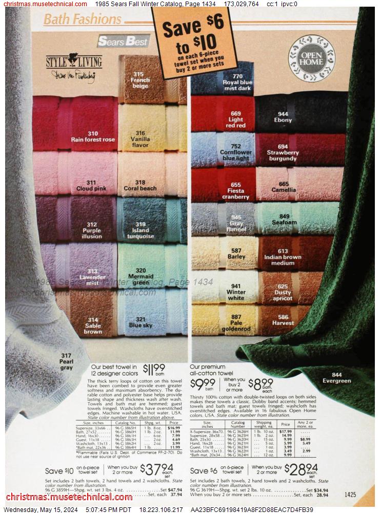 1985 Sears Fall Winter Catalog, Page 1434
