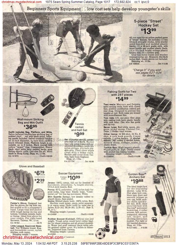 1975 Sears Spring Summer Catalog, Page 1017