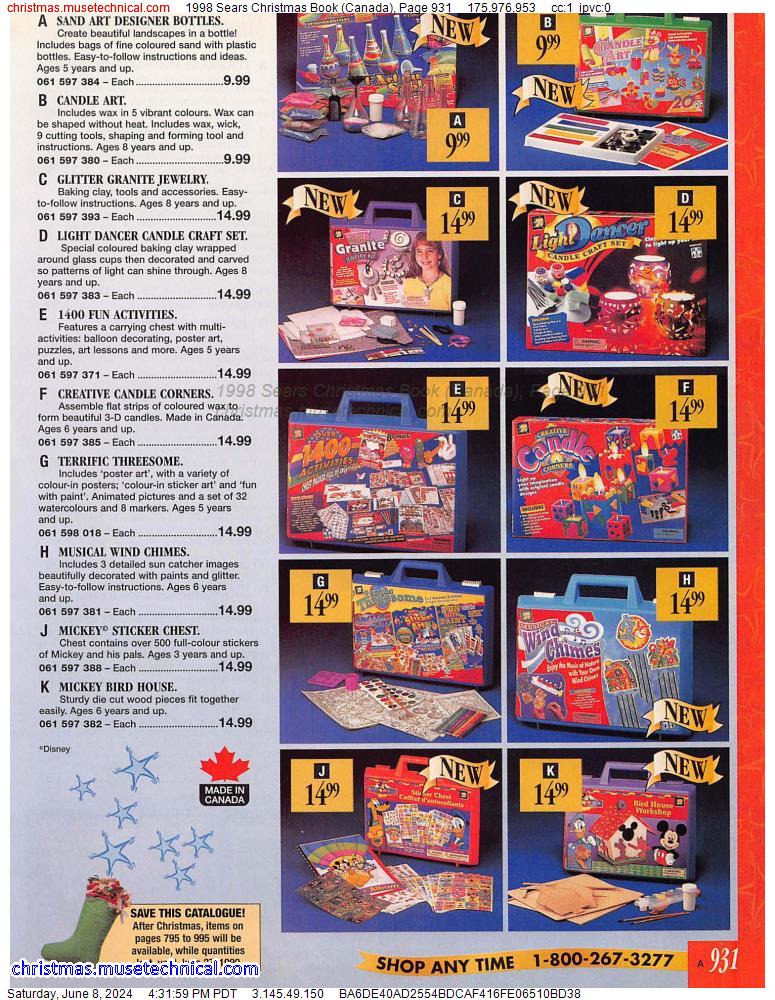 1998 Sears Christmas Book (Canada), Page 931