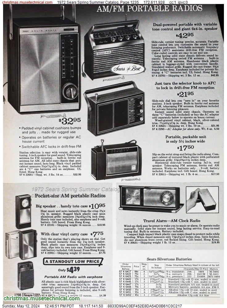 1972 Sears Spring Summer Catalog, Page 1235