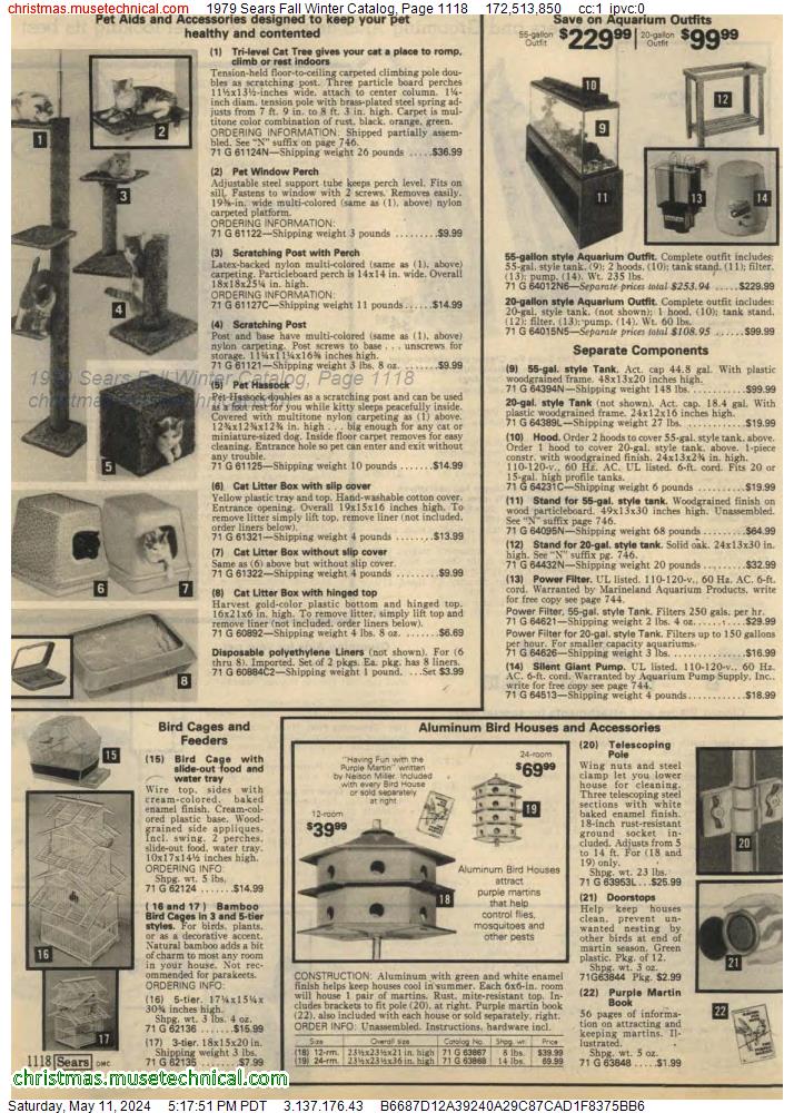 1979 Sears Fall Winter Catalog, Page 1118