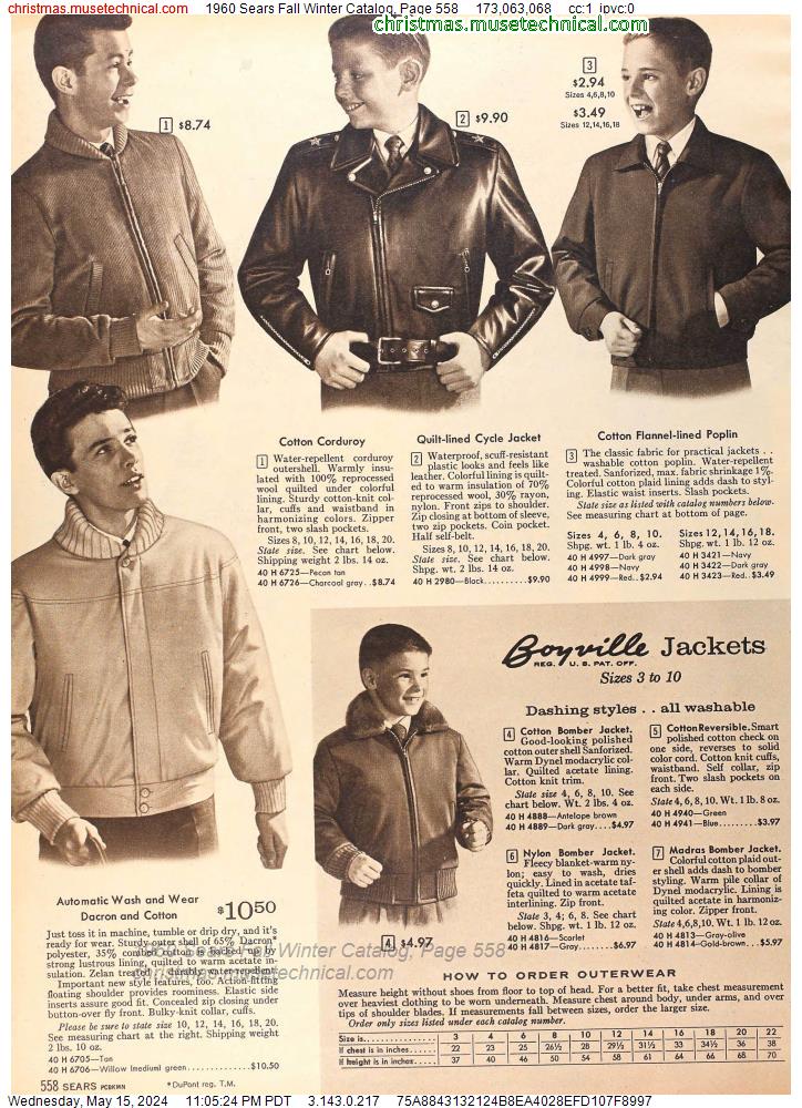 1960 Sears Fall Winter Catalog, Page 558