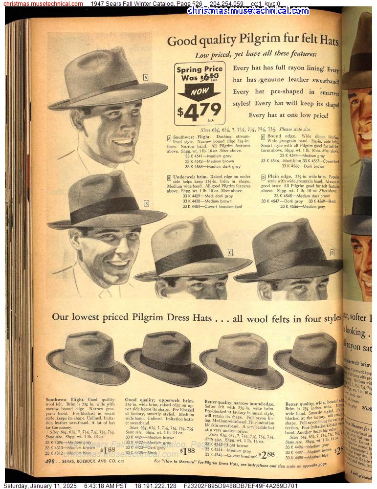 1947 Sears Fall Winter Catalog, Page 526