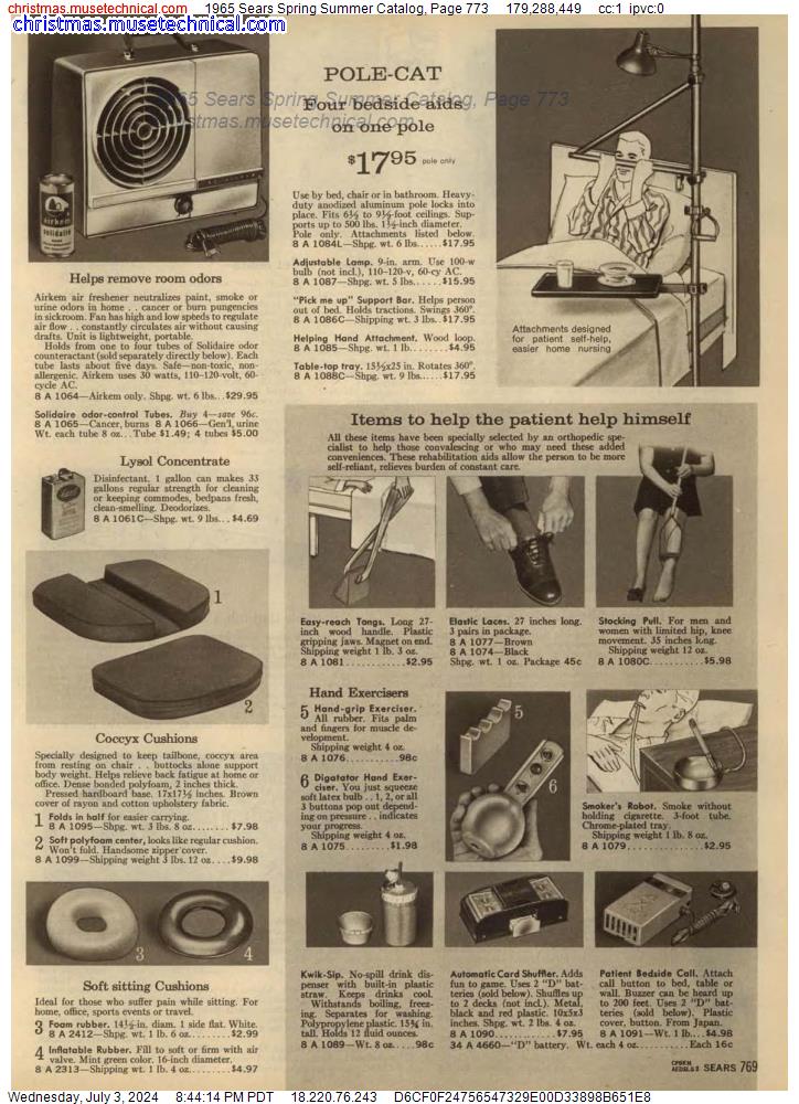 1965 Sears Spring Summer Catalog, Page 773