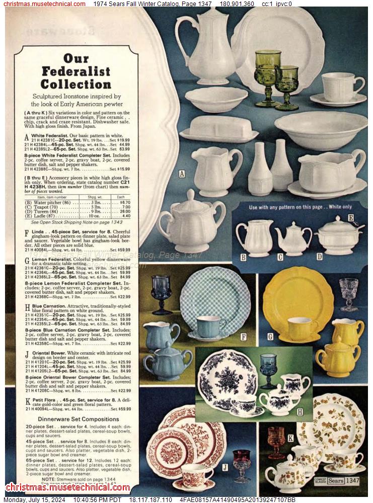 1974 Sears Fall Winter Catalog, Page 1347