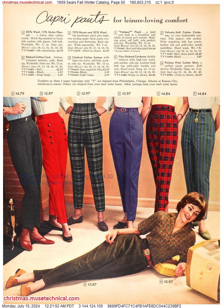 1959 Sears Fall Winter Catalog, Page 50