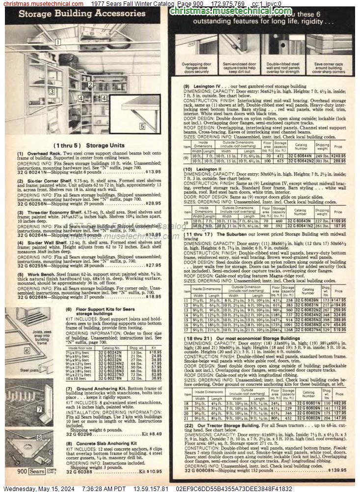 1977 Sears Fall Winter Catalog, Page 900